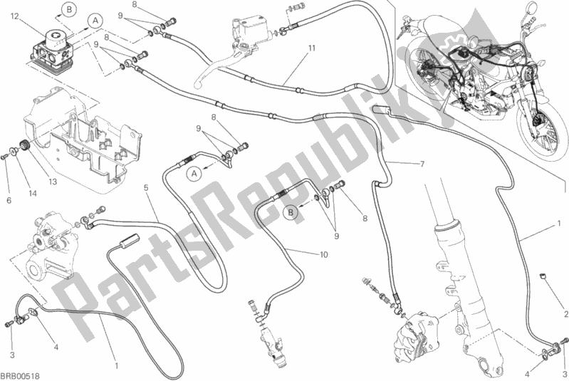 All parts for the Antilock Braking System (abs) of the Ducati Scrambler Sixty2 Thailand 400 2017